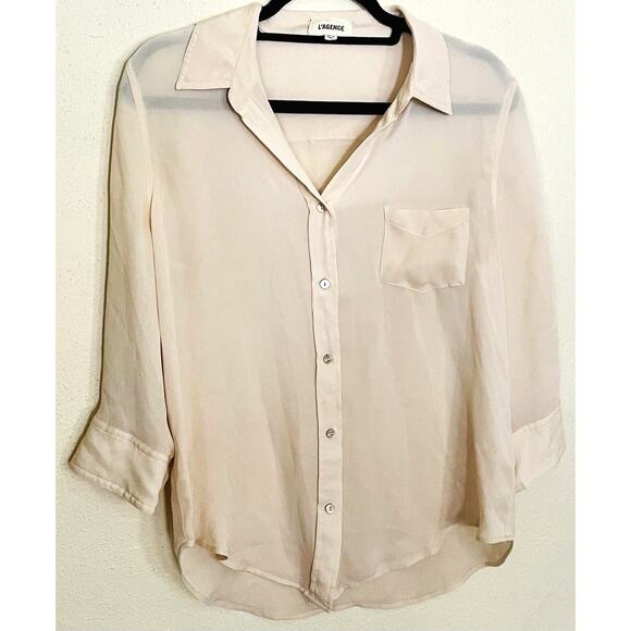 L’AGENCE | Collared Popover Button-Up Top | Women’s | Size: Small - Picture 1 of 5